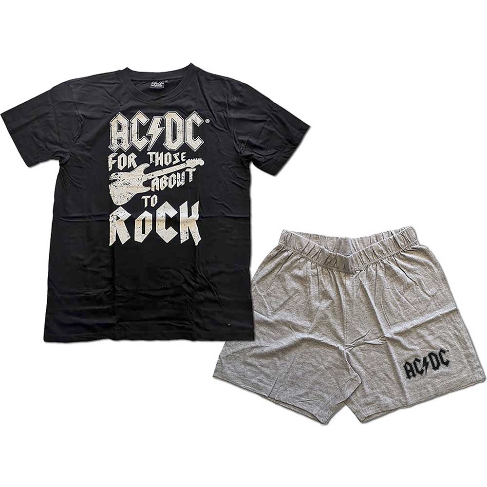 AC/DC - FTATR Guitar Pyjama - Noir/Gris